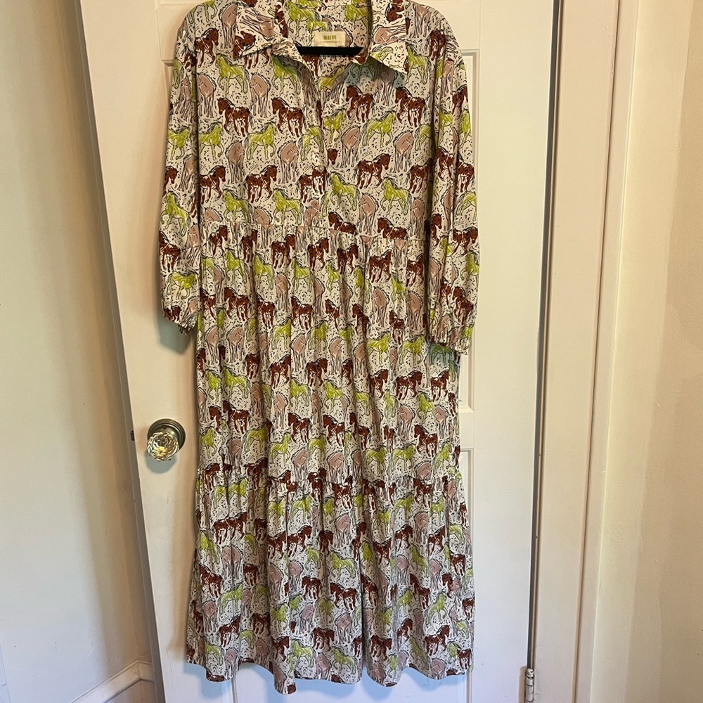 Maeve Anthropologie Horse Print Dress
